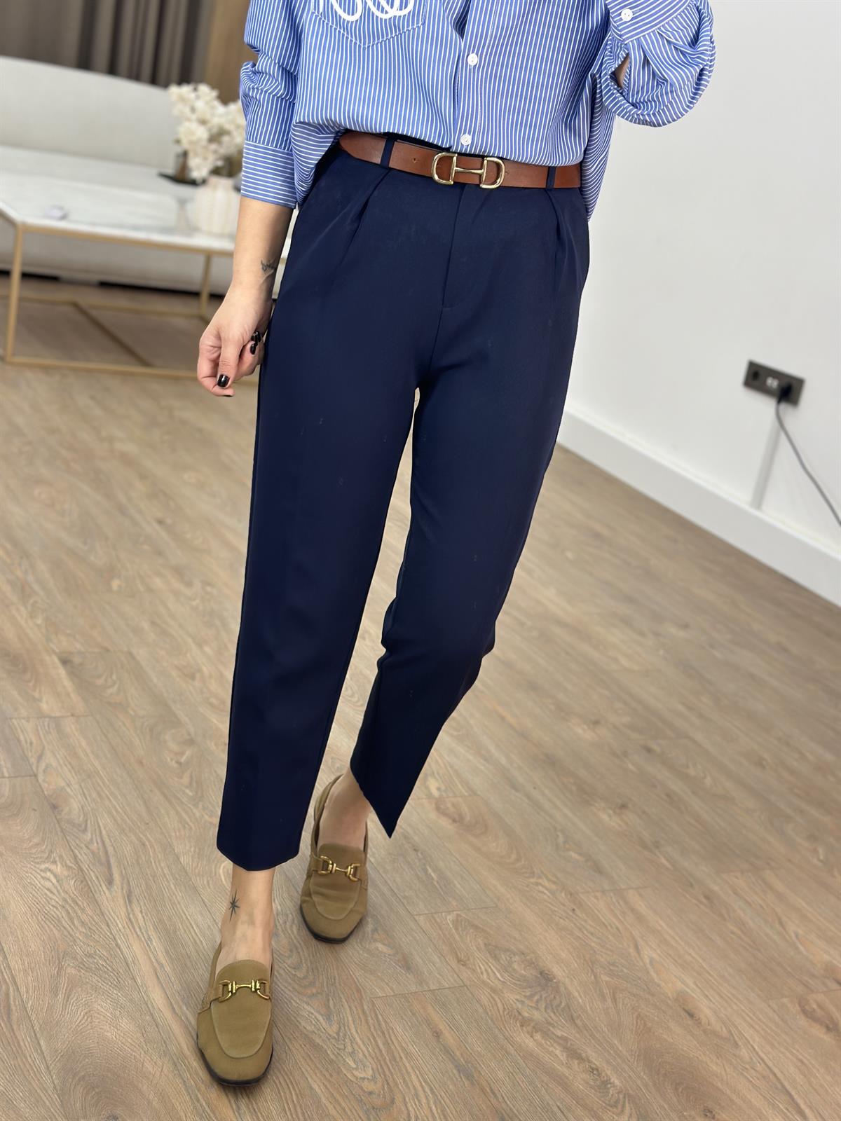 Orijinal Marka Likralı Havuç Pantolon - Lacivert