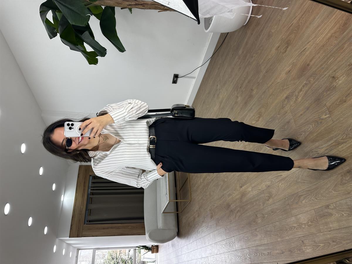 Orijinal Marka Likralı Havuç Pantolon - Siyah