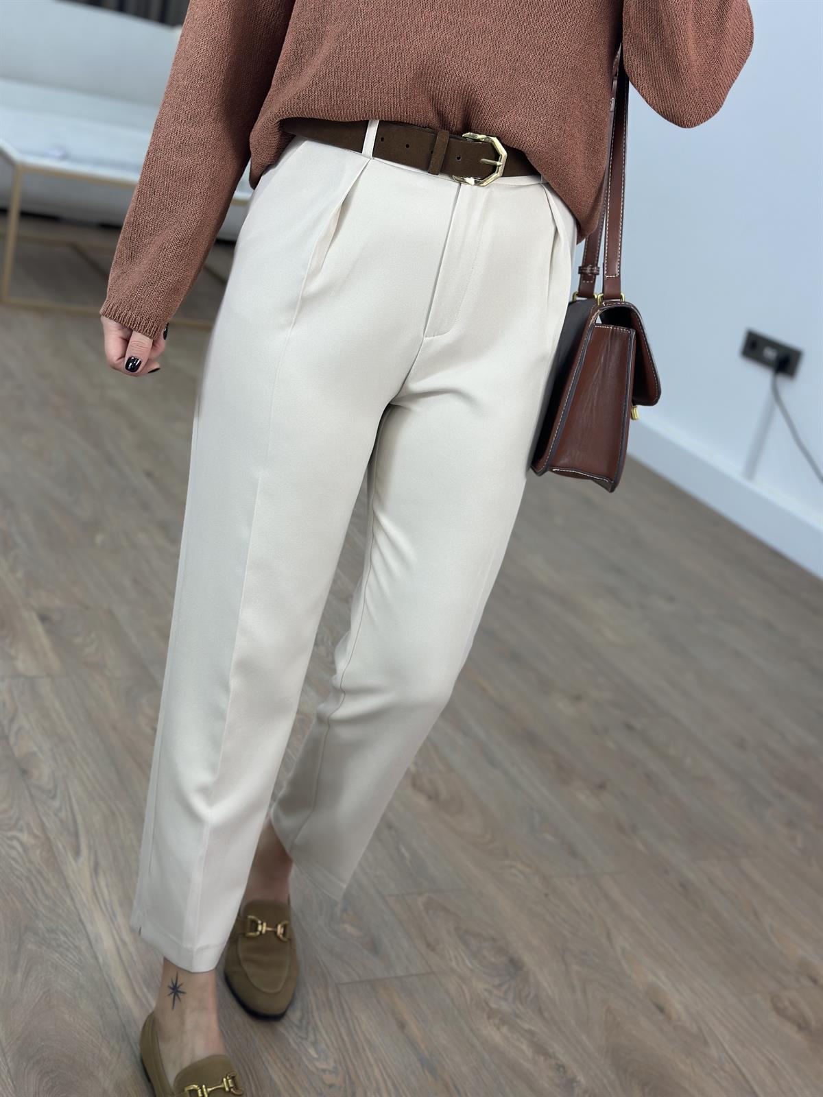 Orijinal Marka Likralı Havuç Pantolon - Taş 