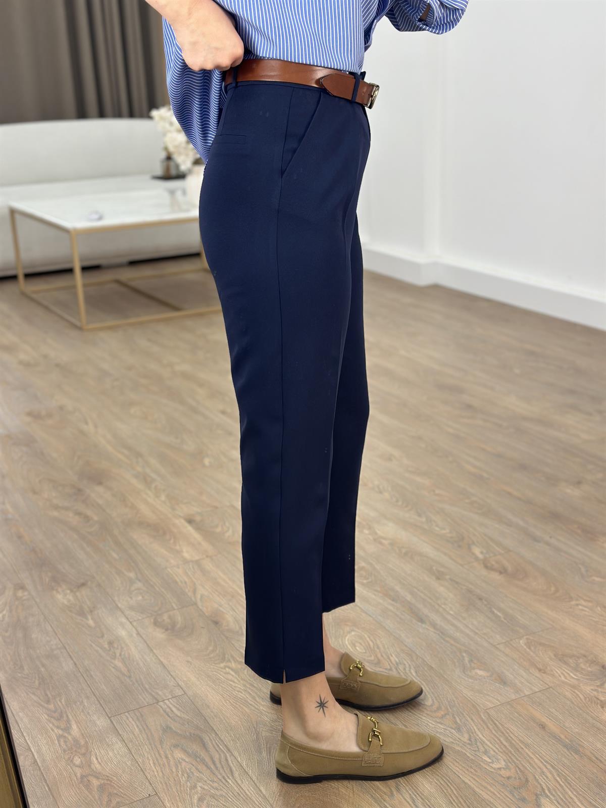 Orijinal Marka Likralı Havuç Pantolon - Lacivert