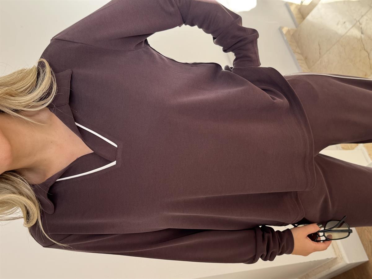 Orijinal Marka Modal Eşofman Takımı - Kahverengi