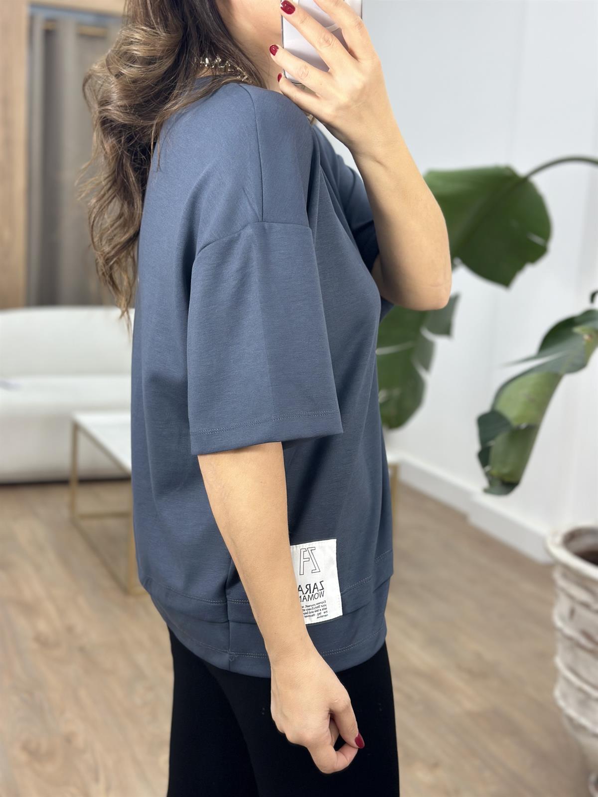 Orijinal Marka Modal Oversize Tshirt - Antrasit