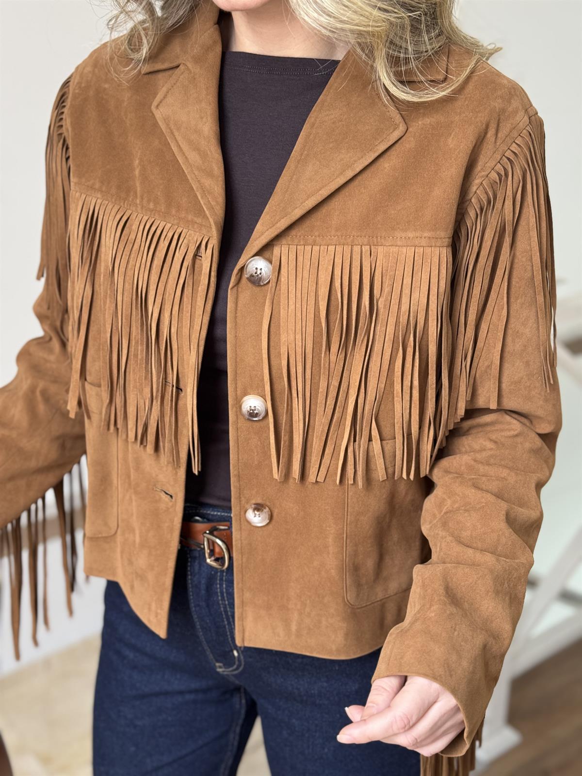 Orijinal Marka Model Püskül Detaylı Ceket 