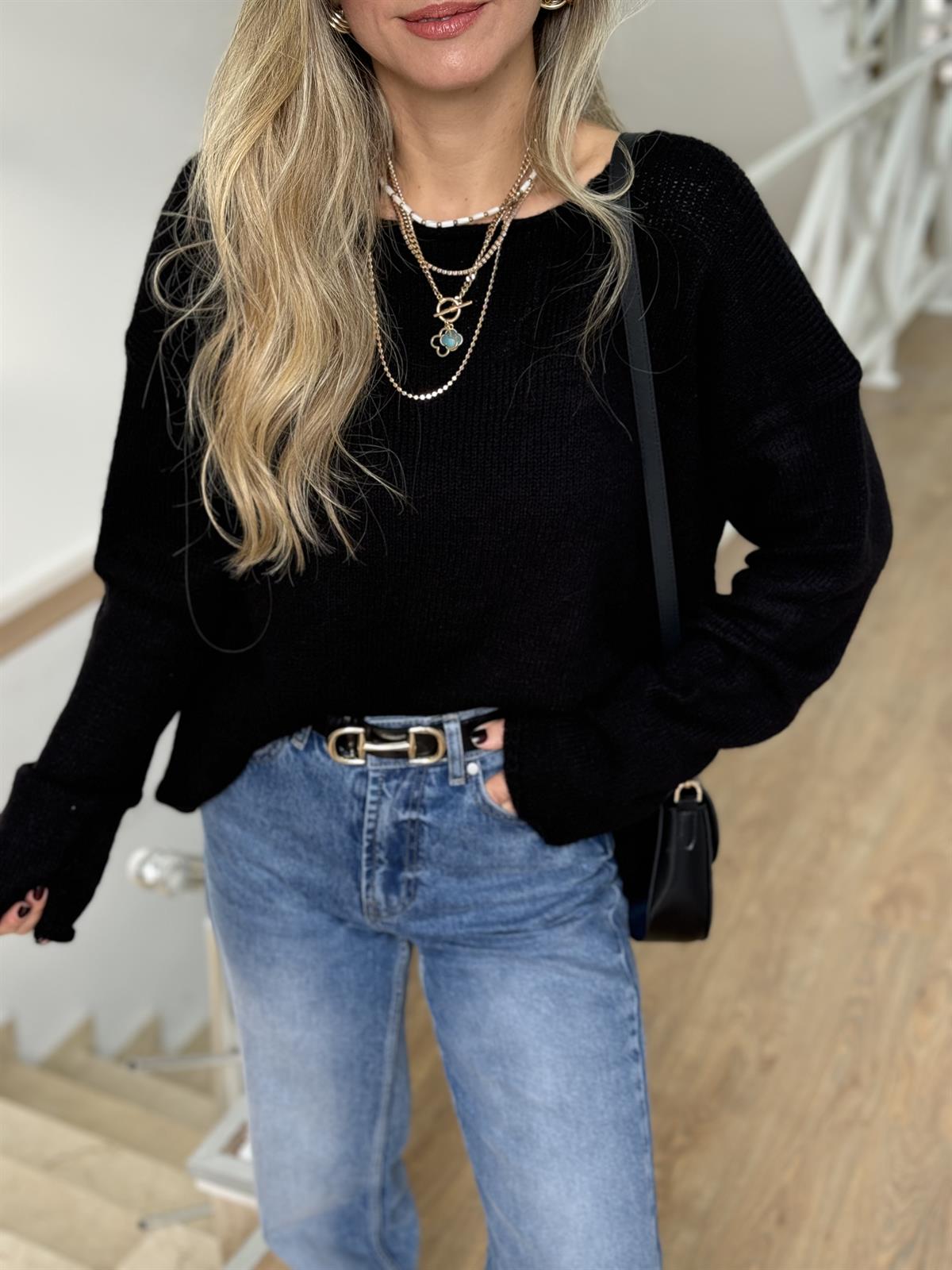 Orijinal Marka Salaş Kazak - Siyah 