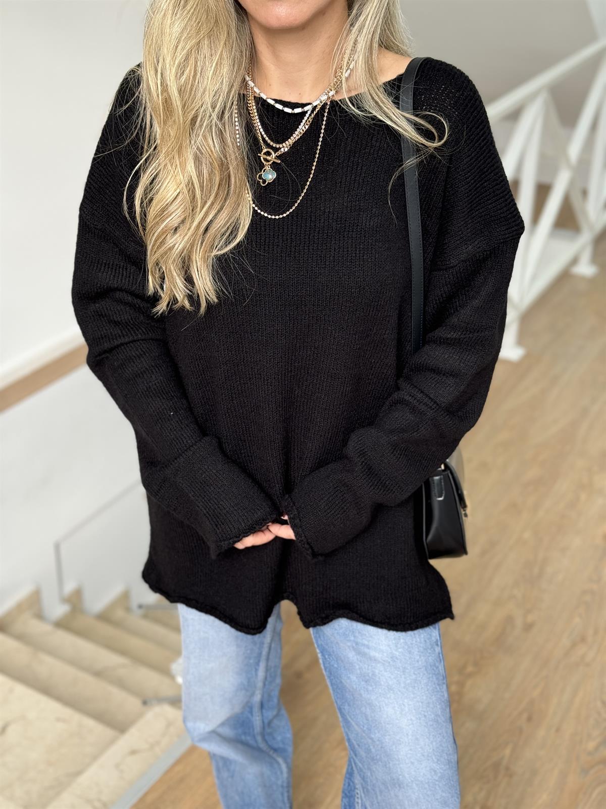 Orijinal Marka Salaş Kazak - Siyah 