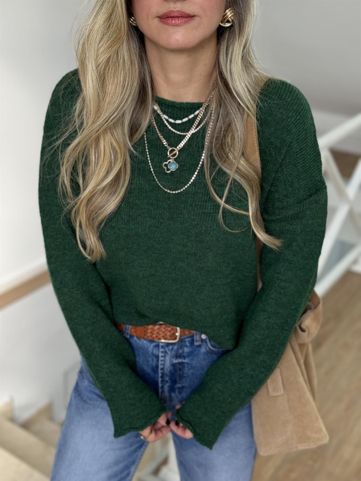 Orijinal Marka Salaş Kazak - Zümrüt