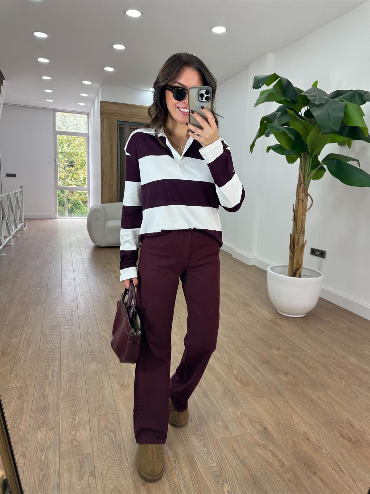 Orijinal Marka Straight Jean - Bordo