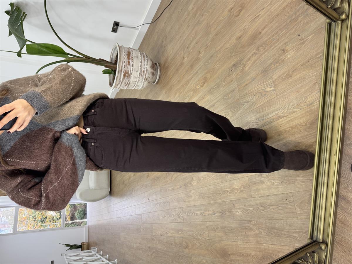 Orijinal Marka Straight Jean - Acı Kahve