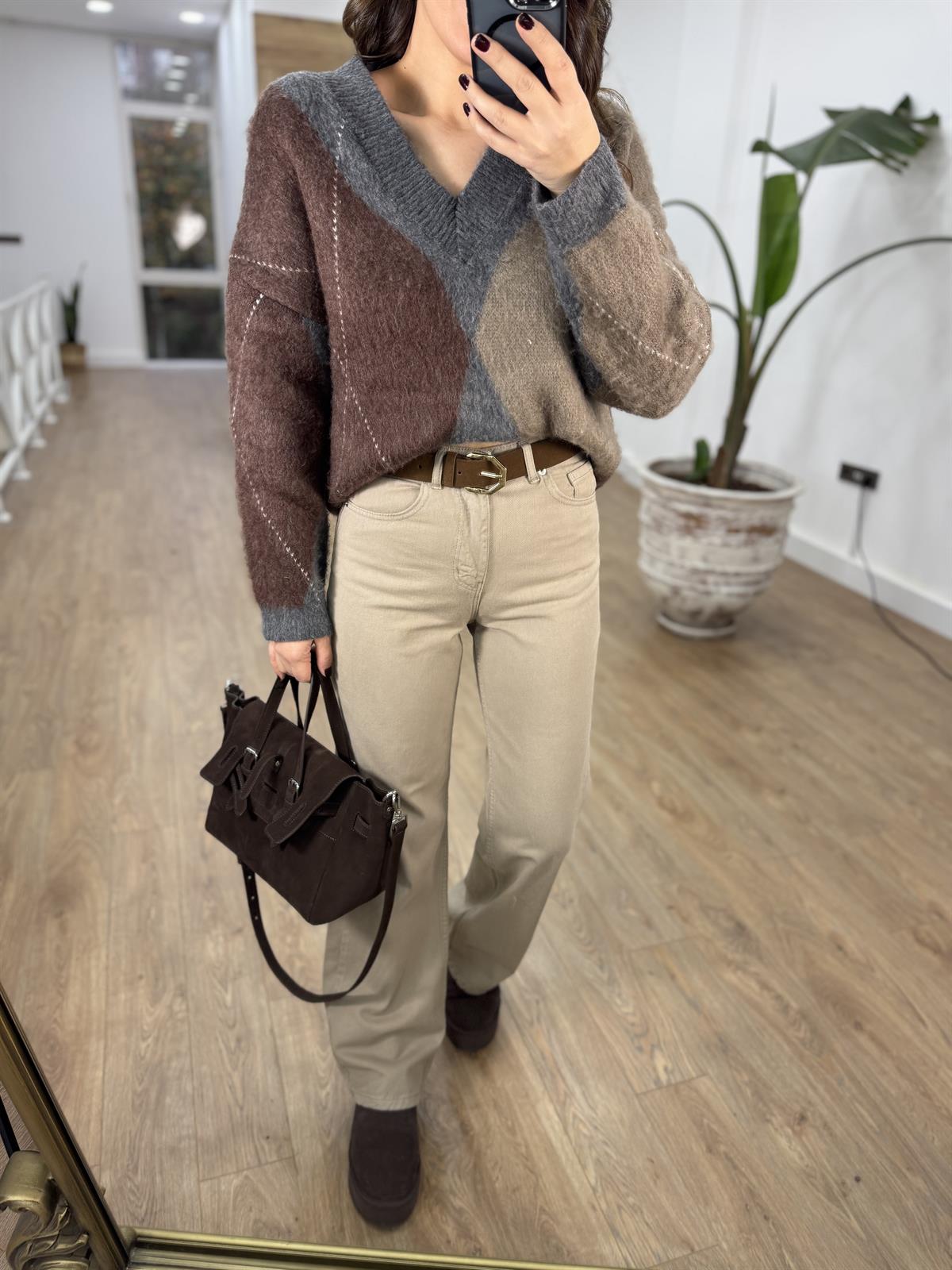 Orijinal Marka Straight  Jean - Vizon