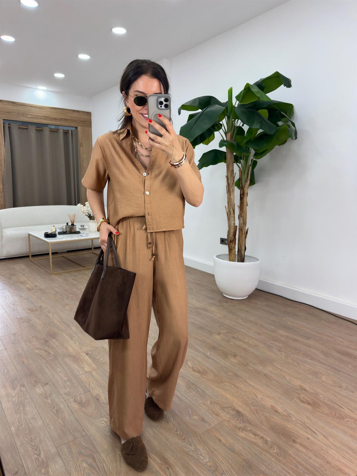 Orijinal Marka Tensel Tiril Takım - Kahverengi