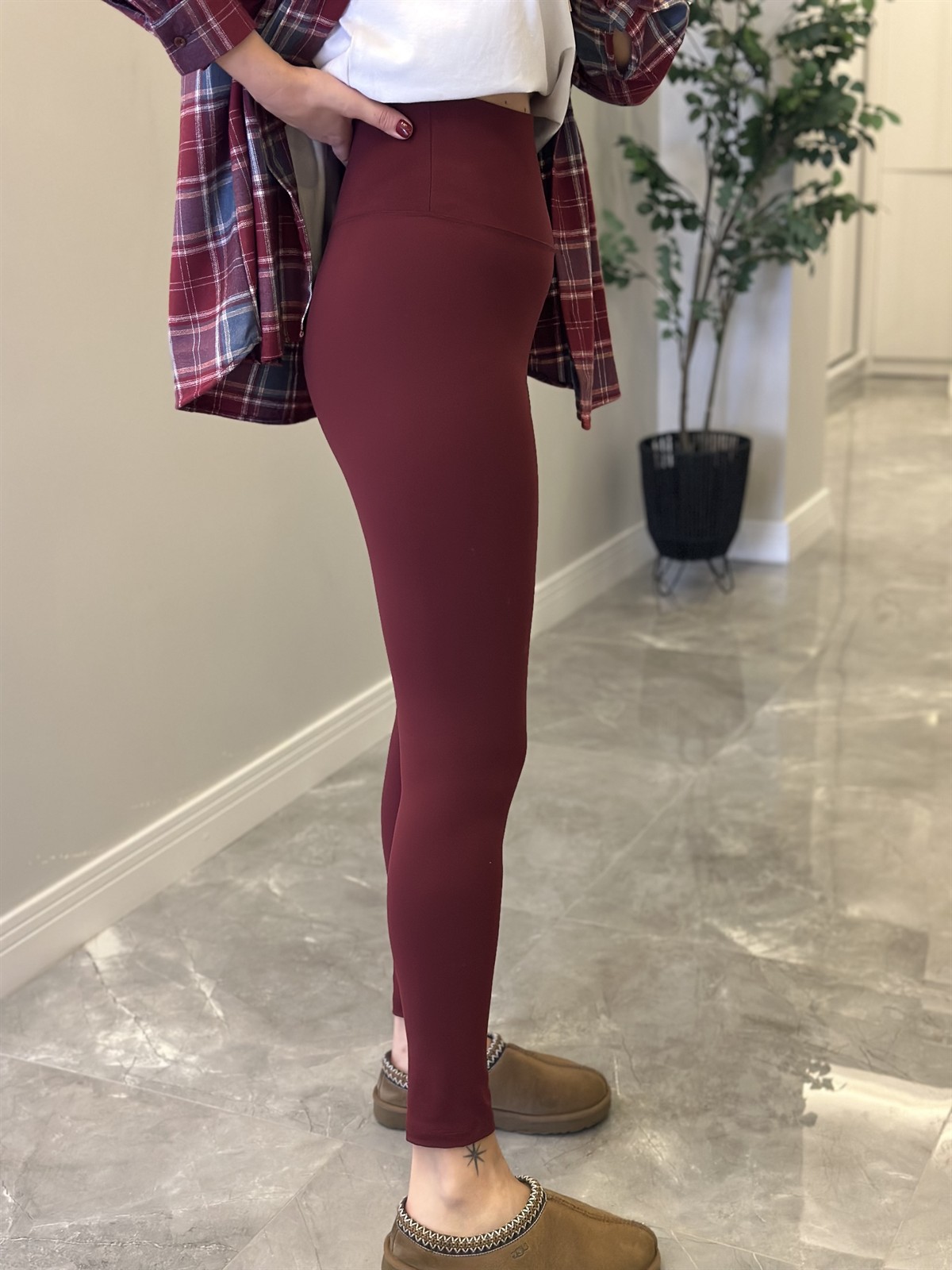 Orijinal Marka Toparlayıcı Tayt - Bordo