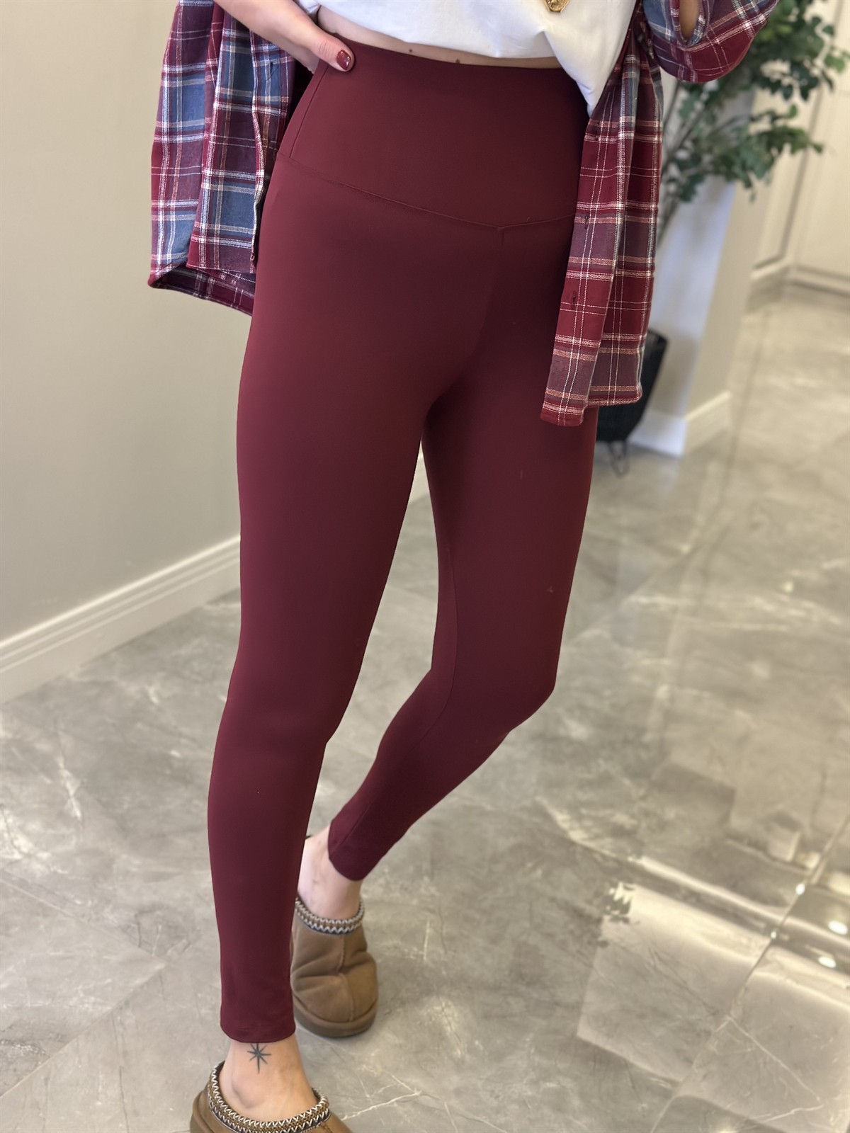 Orijinal Marka Toparlayıcı Tayt - Bordo