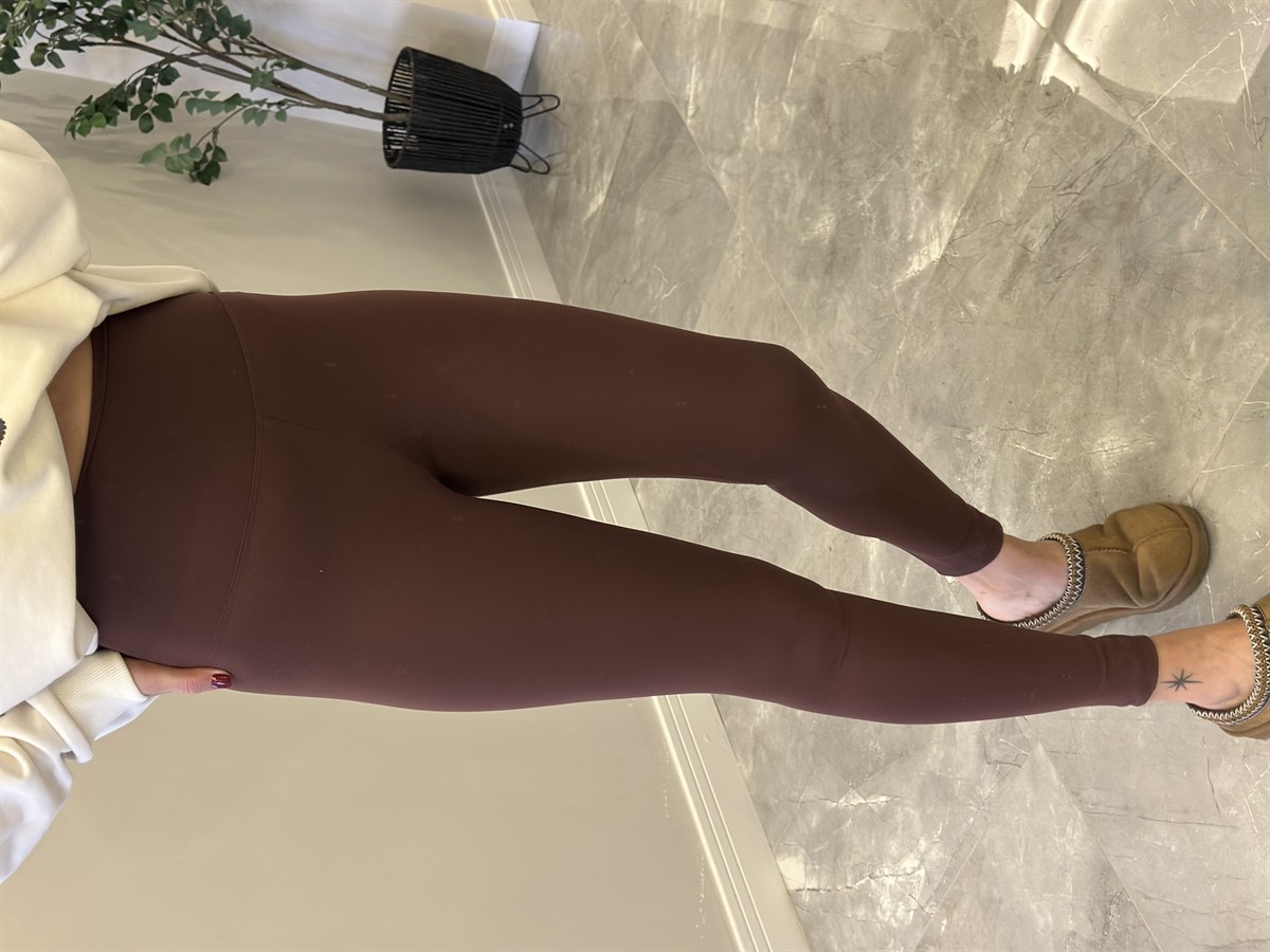 Orijinal Marka Toparlayıcı Tayt - Kahve