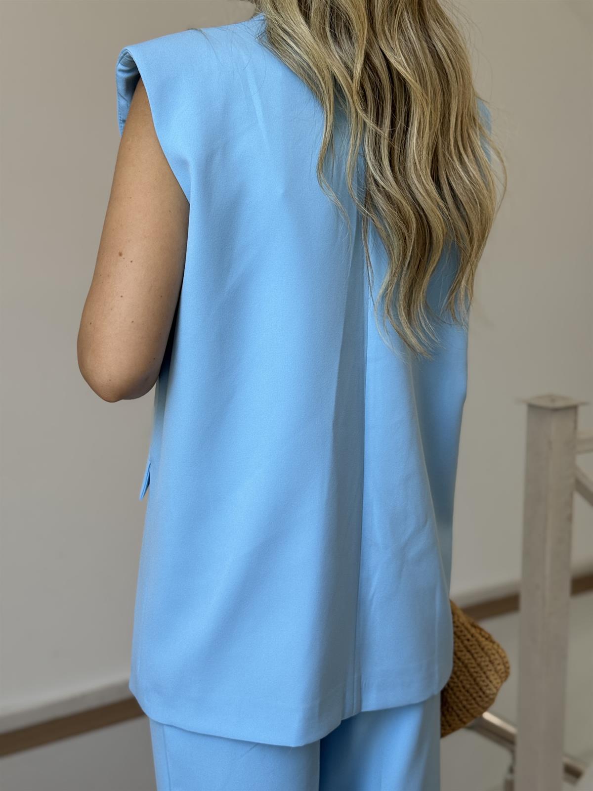 Orijinal Marka Yelek Pantolon Takım - Mavi