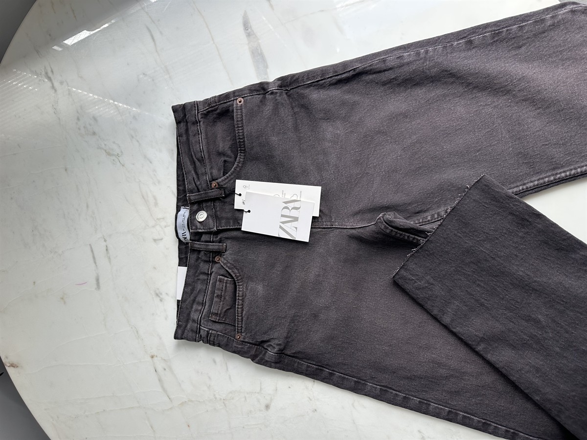 Orijinal Marka Yıkamalı Kesik Paça Jean - Kahverengi