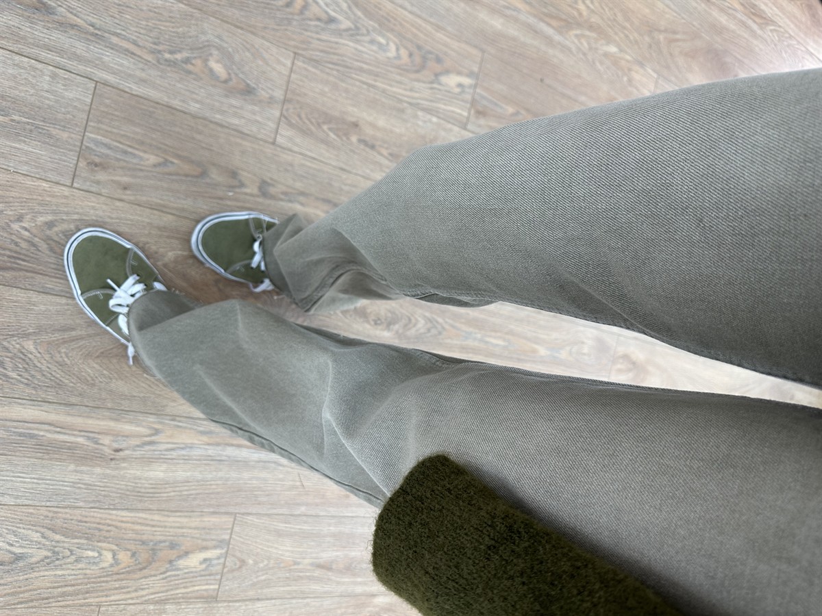 Orijinal Marka Yıkamalı Straight Jean - Bej