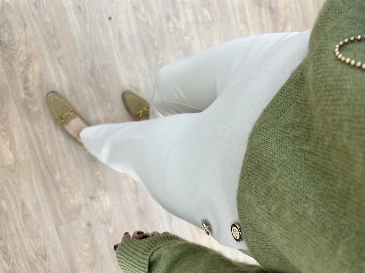 Orjinal Marka Arkası Lastikli Havuç Pantolon-Taş