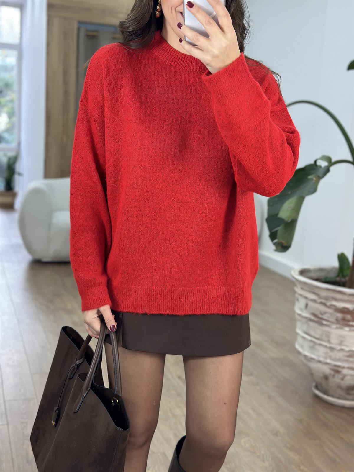 Orjinal Marka Basic Kazak - Kırmızı