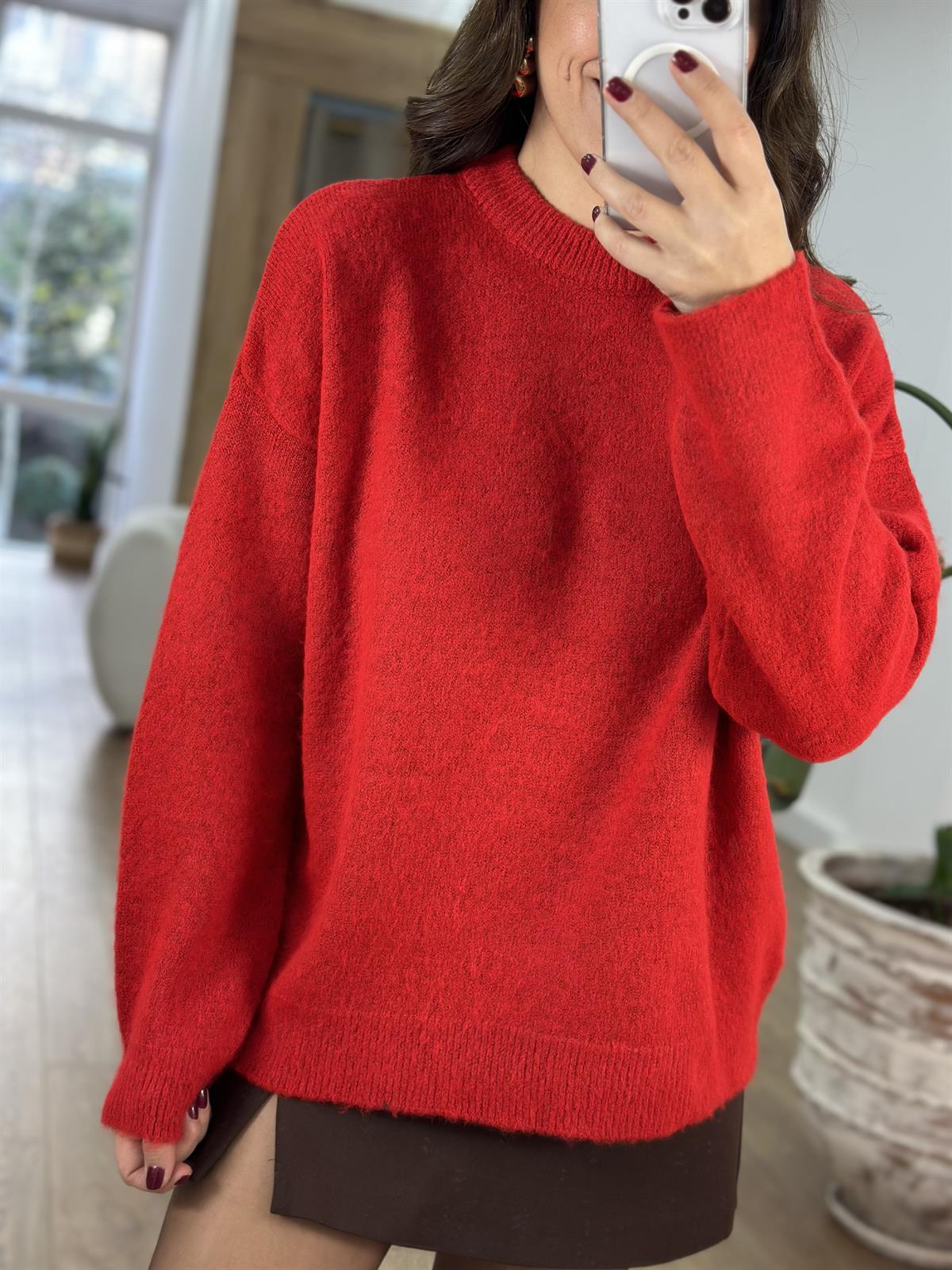 Orjinal Marka Basic Kazak - Kırmızı