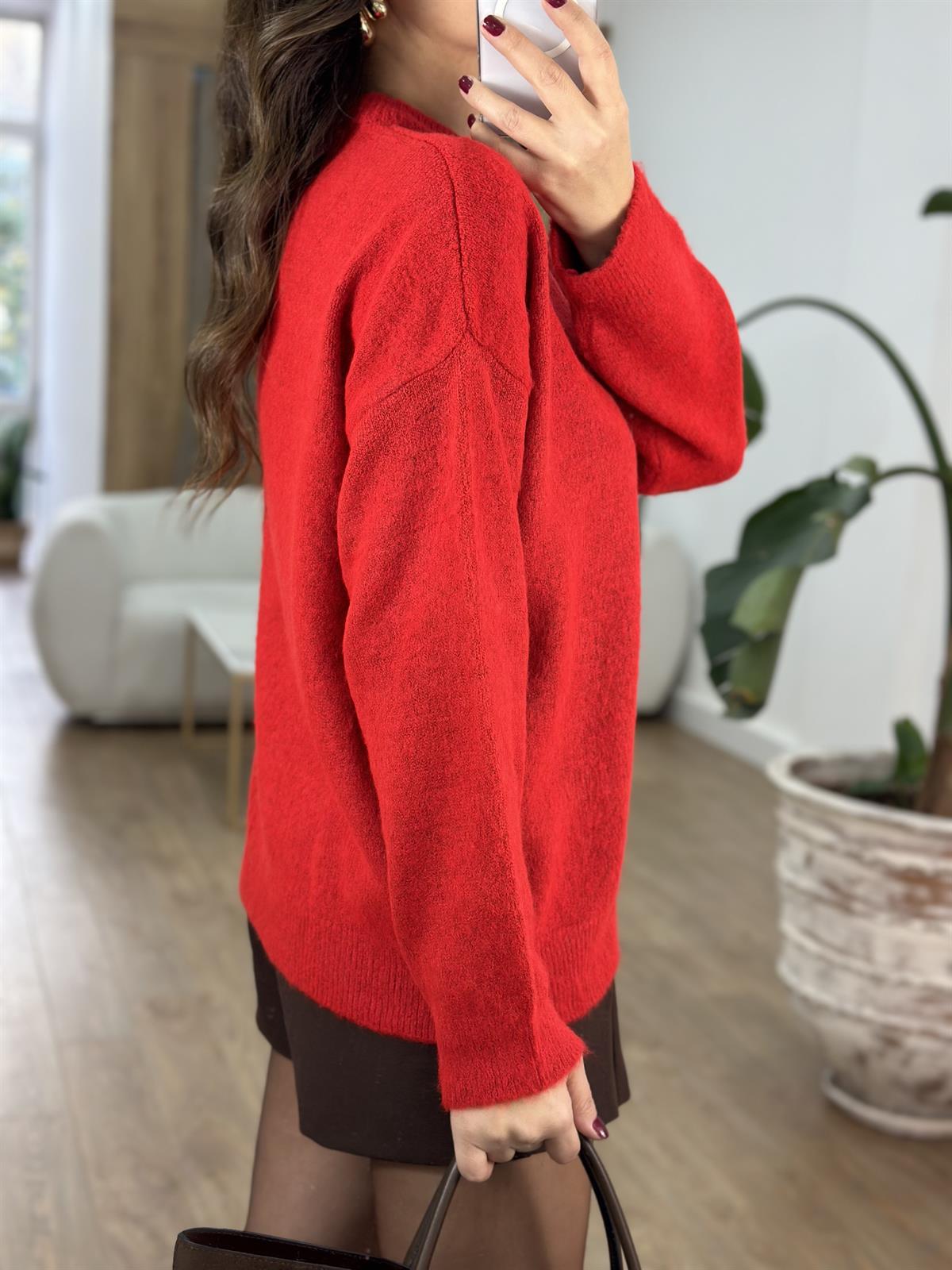 Orjinal Marka Basic Kazak - Kırmızı