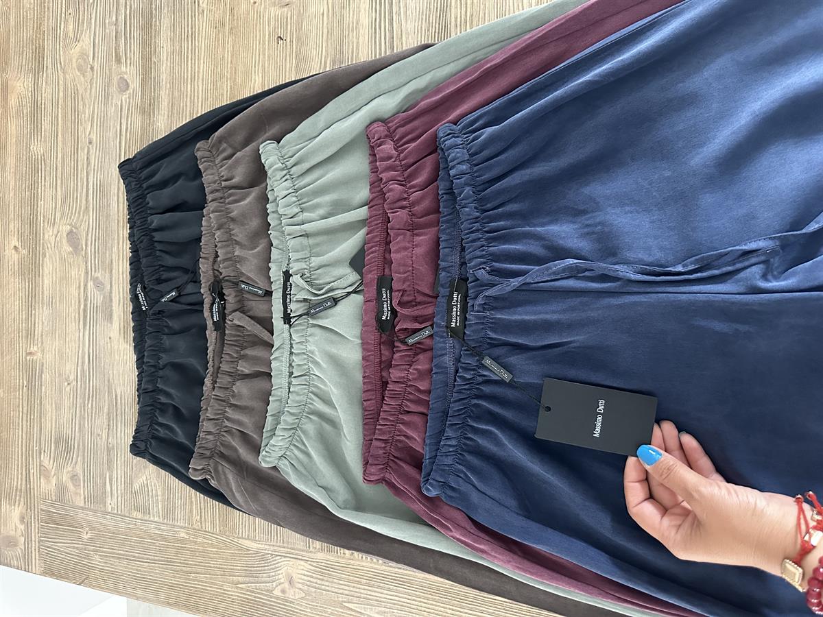 Orjinal Marka Beli Lastikli Pantolon - Bordo