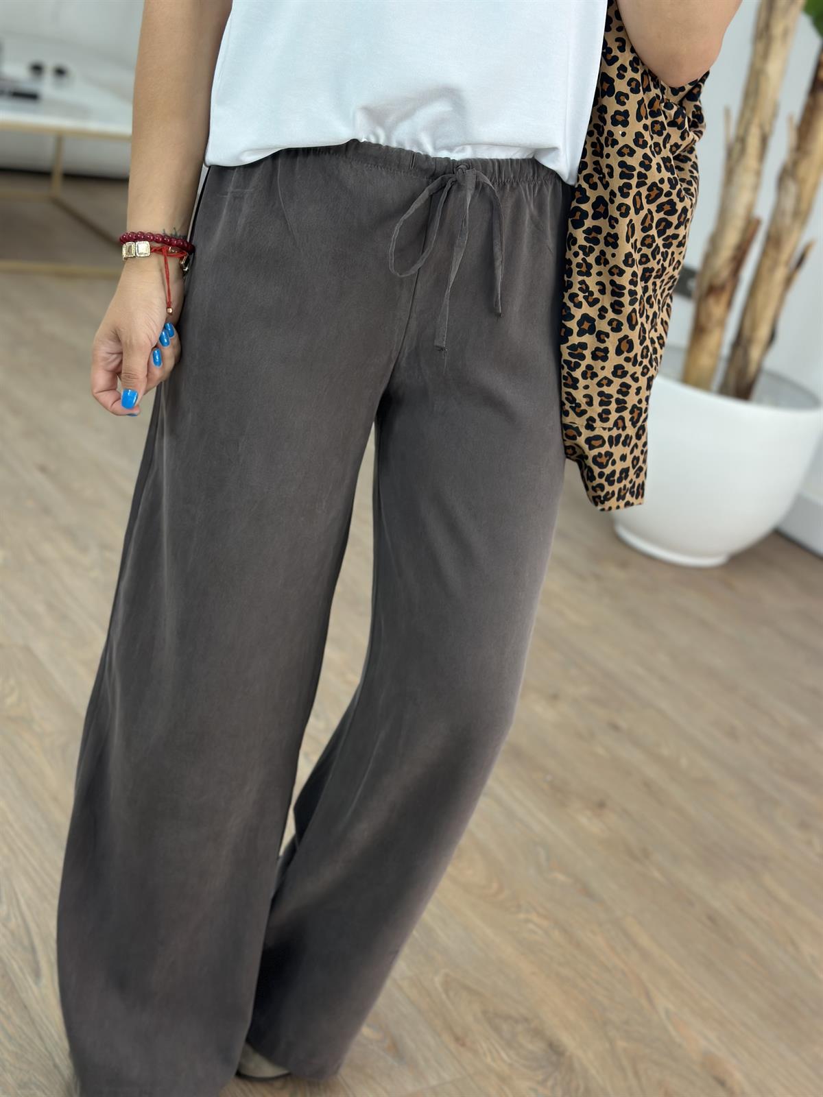 Orjinal Marka Beli Lastikli Pantolon - Kahverengi