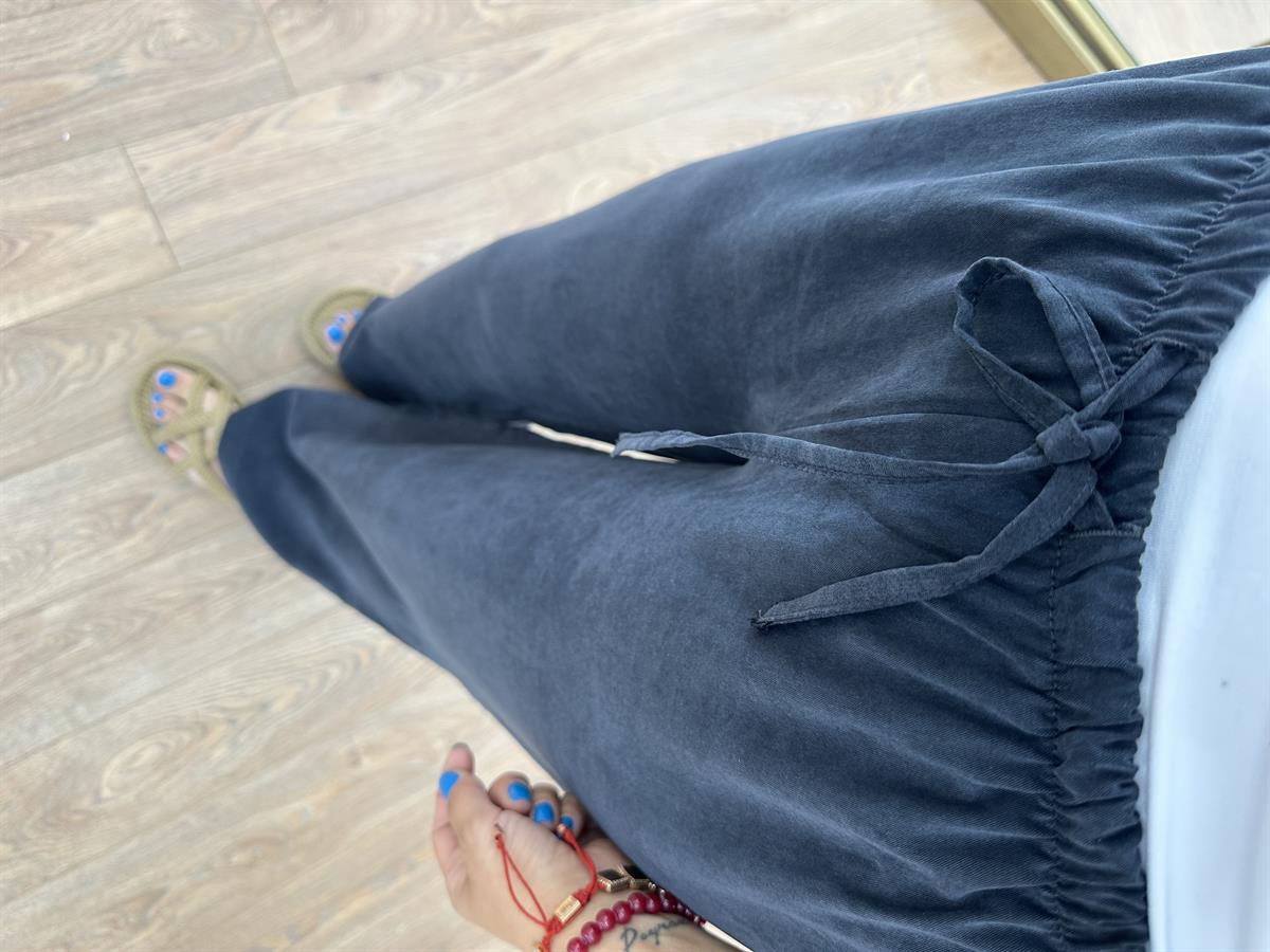 Orjinal Marka Beli Lastikli Pantolon - Antrasit