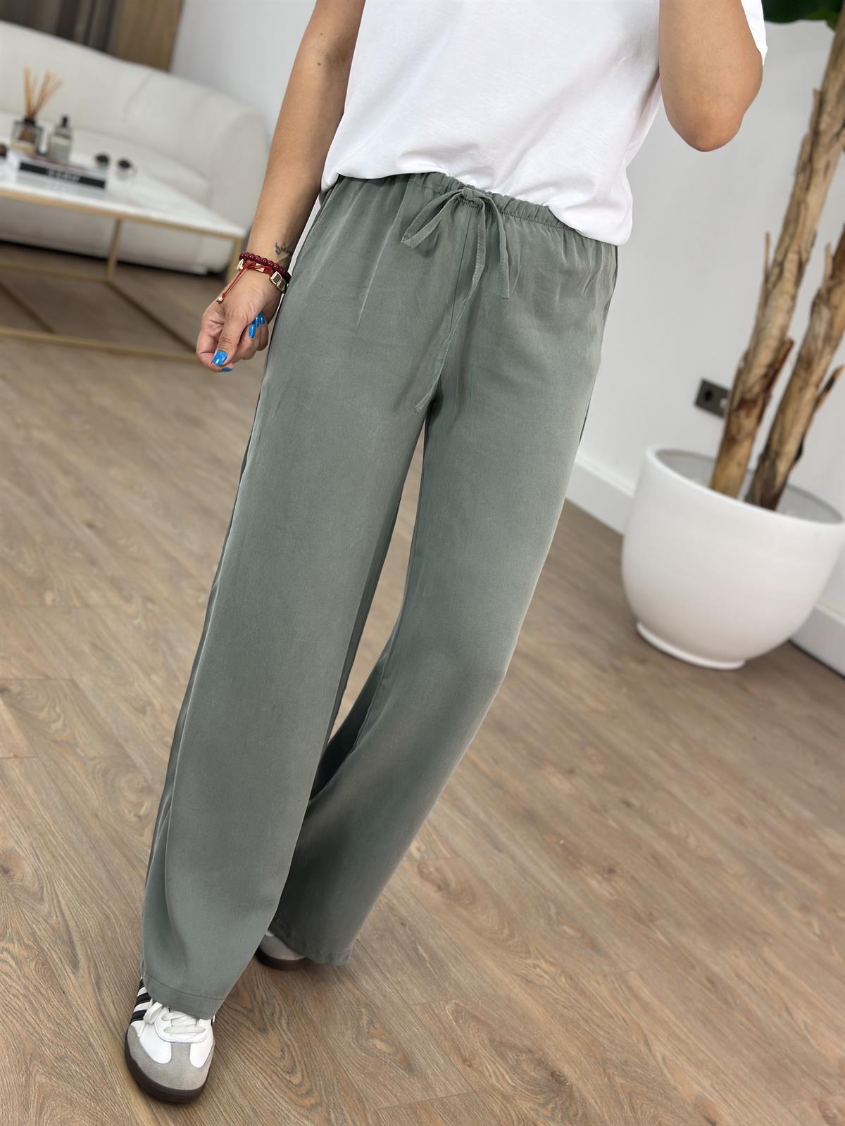 Orjinal Marka Beli Lastikli Pantolon - Yeşil