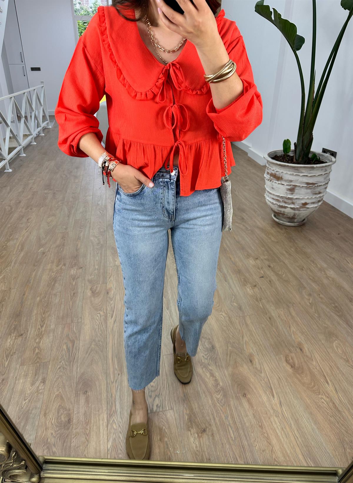 Orjinal Marka Boyfit Jean-Buz mavisi