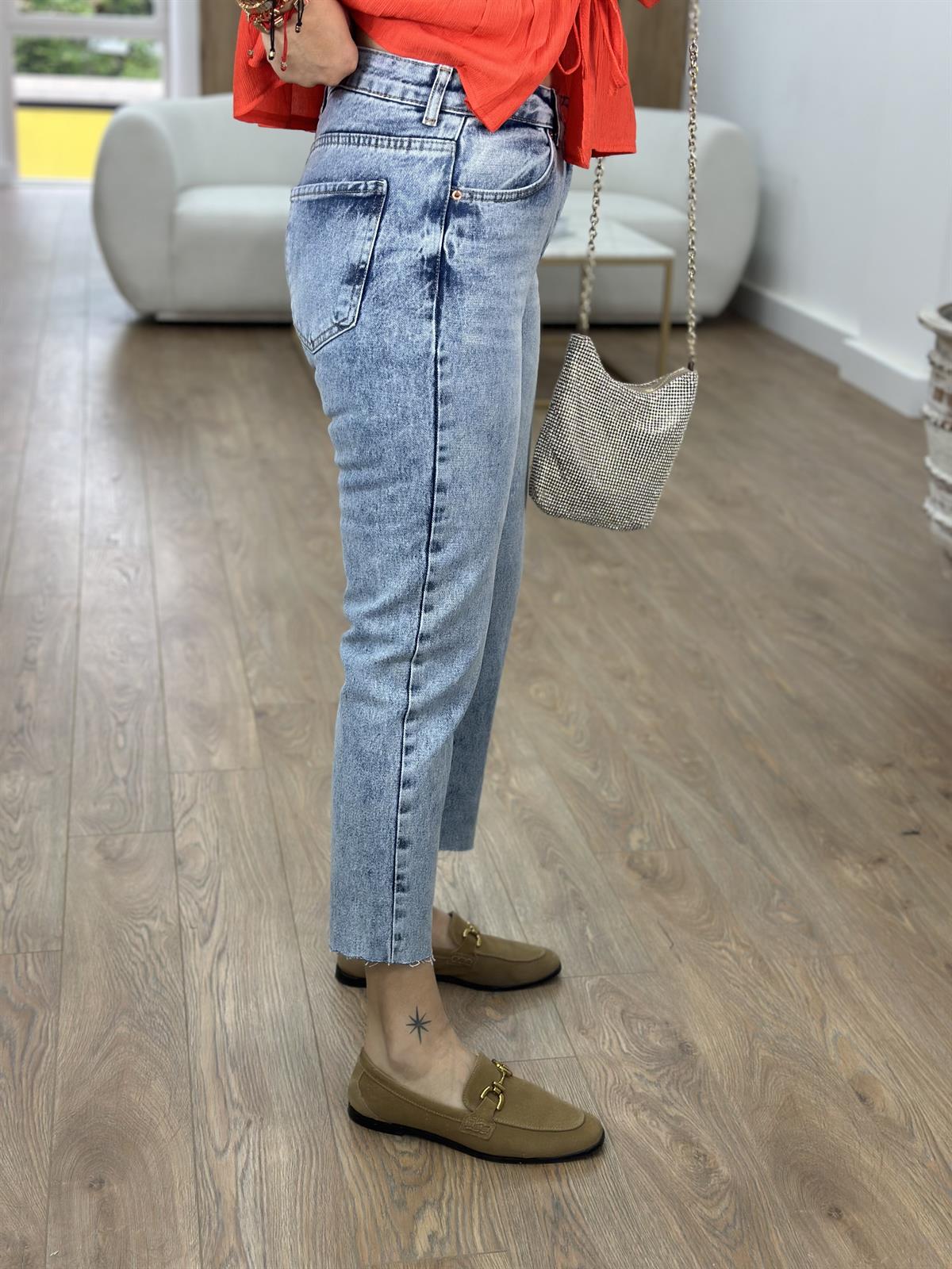 Orjinal Marka Boyfit Jean-Buz mavisi