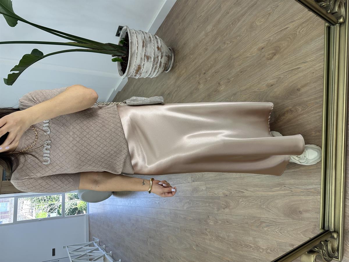 Orjinal Marka İnci Çakımlı Triko-Camel