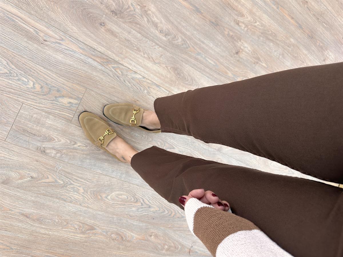 Orjinal Marka Kesik Paça Jean - Kahverengi