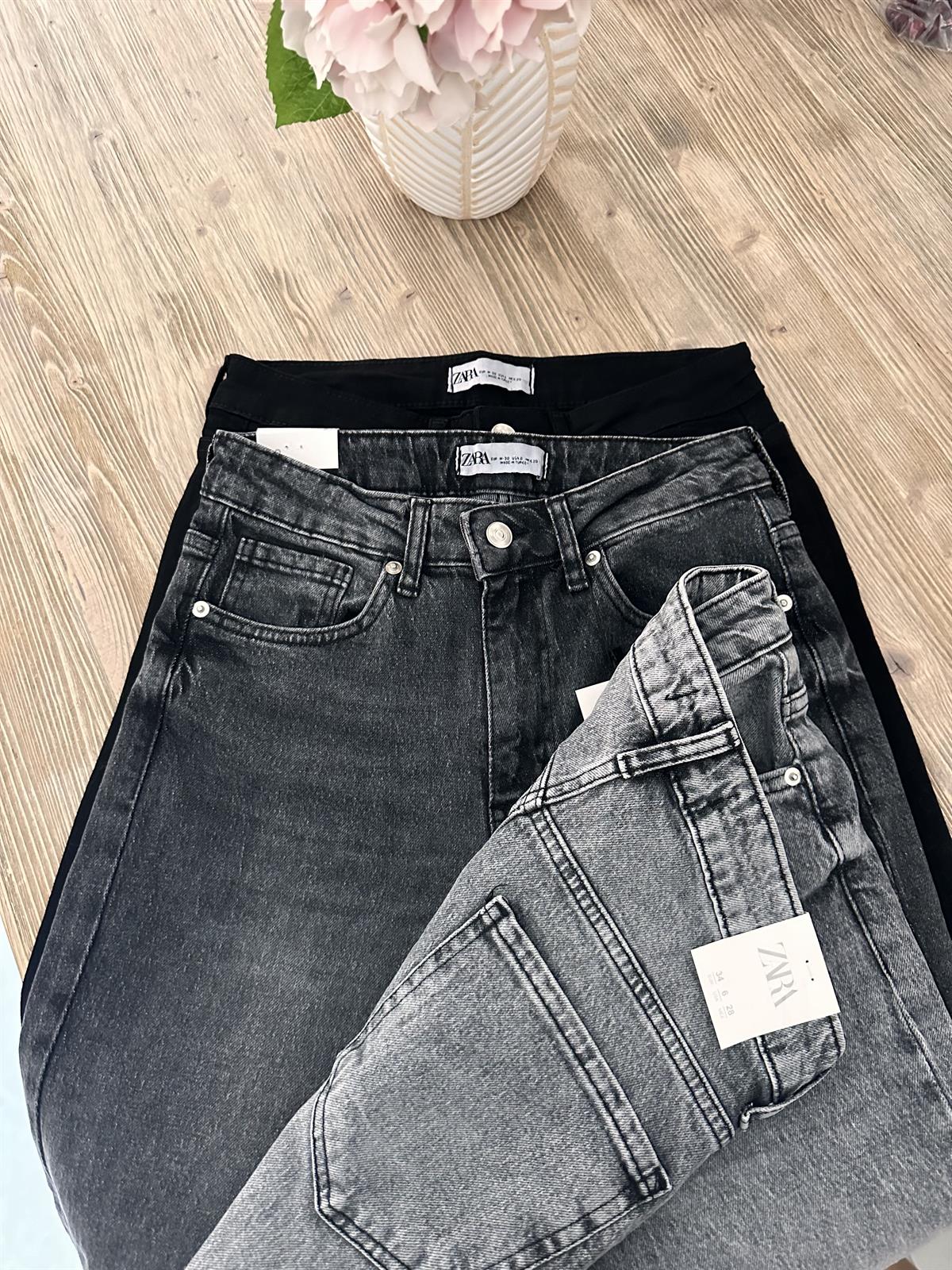 Orjinal Marka Kesik Paça Jean - Koyu Füme