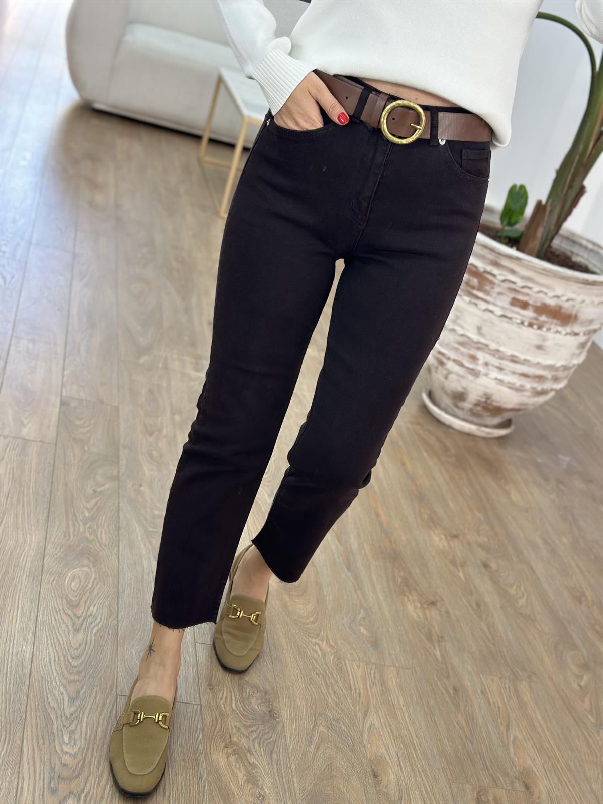 Orjinal Marka Kesik Paça Jean - Acı Kahve