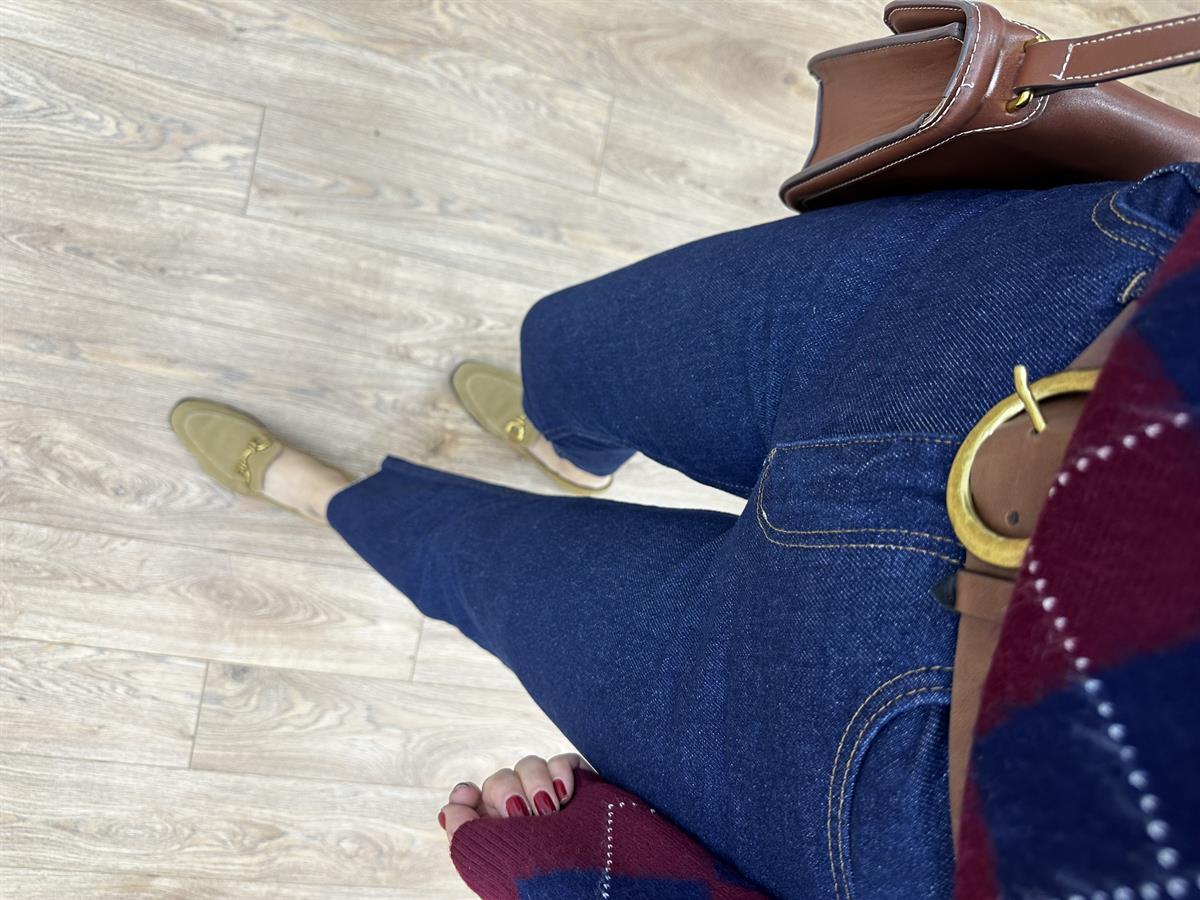 Orjinal Marka Kesik Paça Jean - Koyu Lacivert