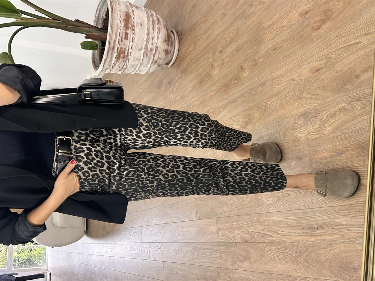 Orjinal Marka Likralı Leopar Jean