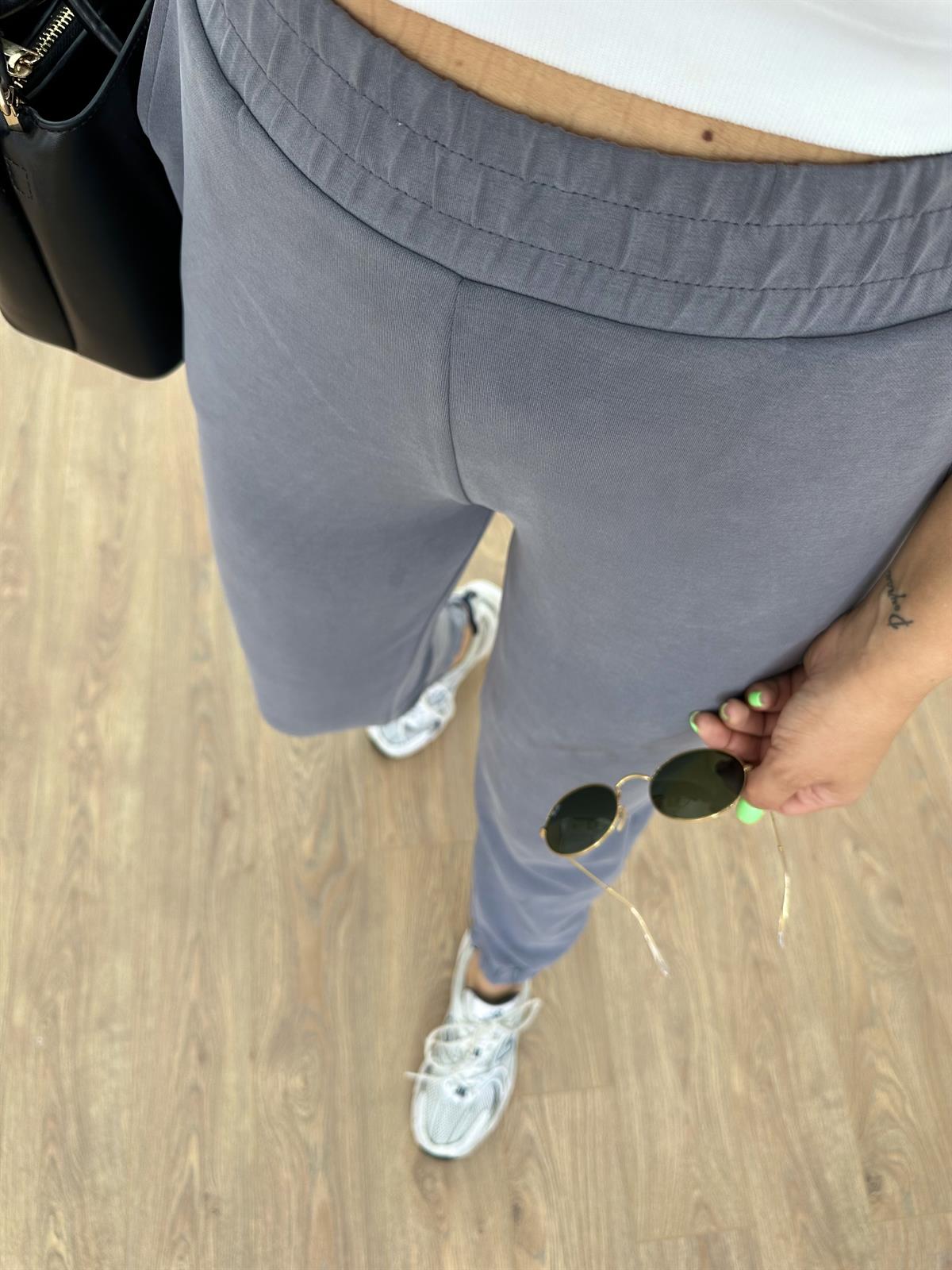 Orjinal Marka Modal Kumaş Eşofman-Gri