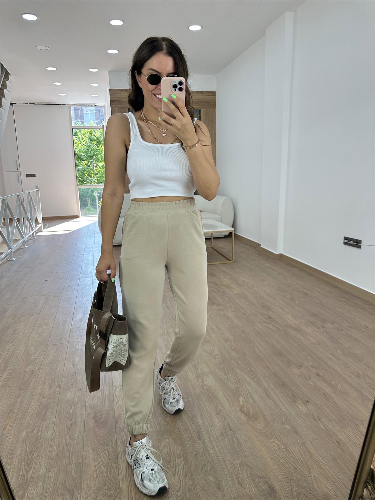 Orjinal Marka Modal Kumaş Eşofman-Taş