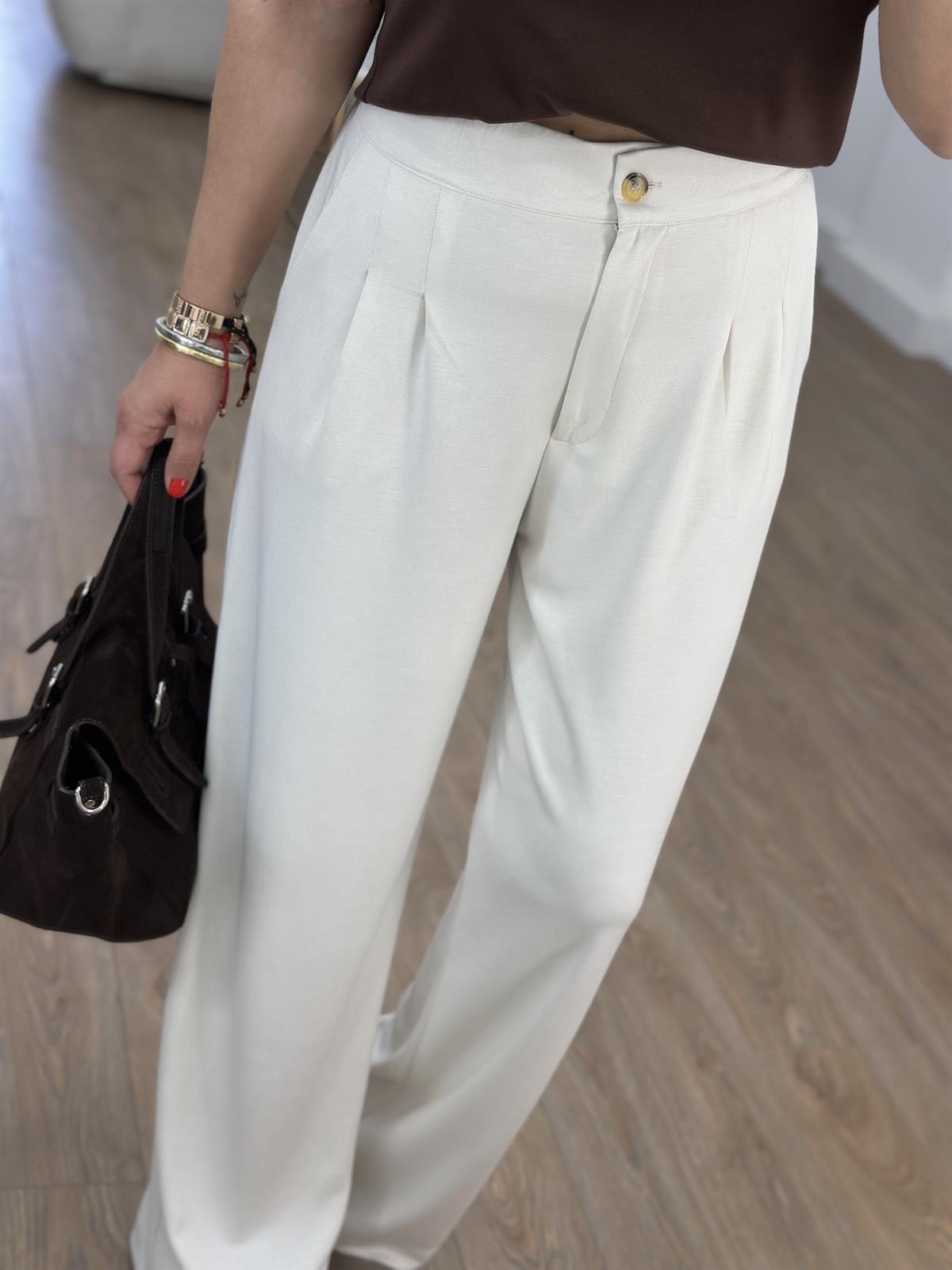 Orjinal Marka Modal Pantolon - Ekru