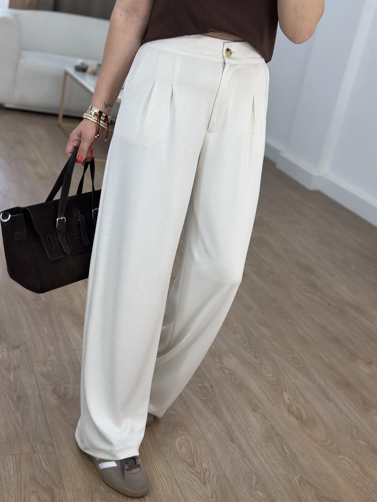 Orjinal Marka Modal Pantolon - Ekru