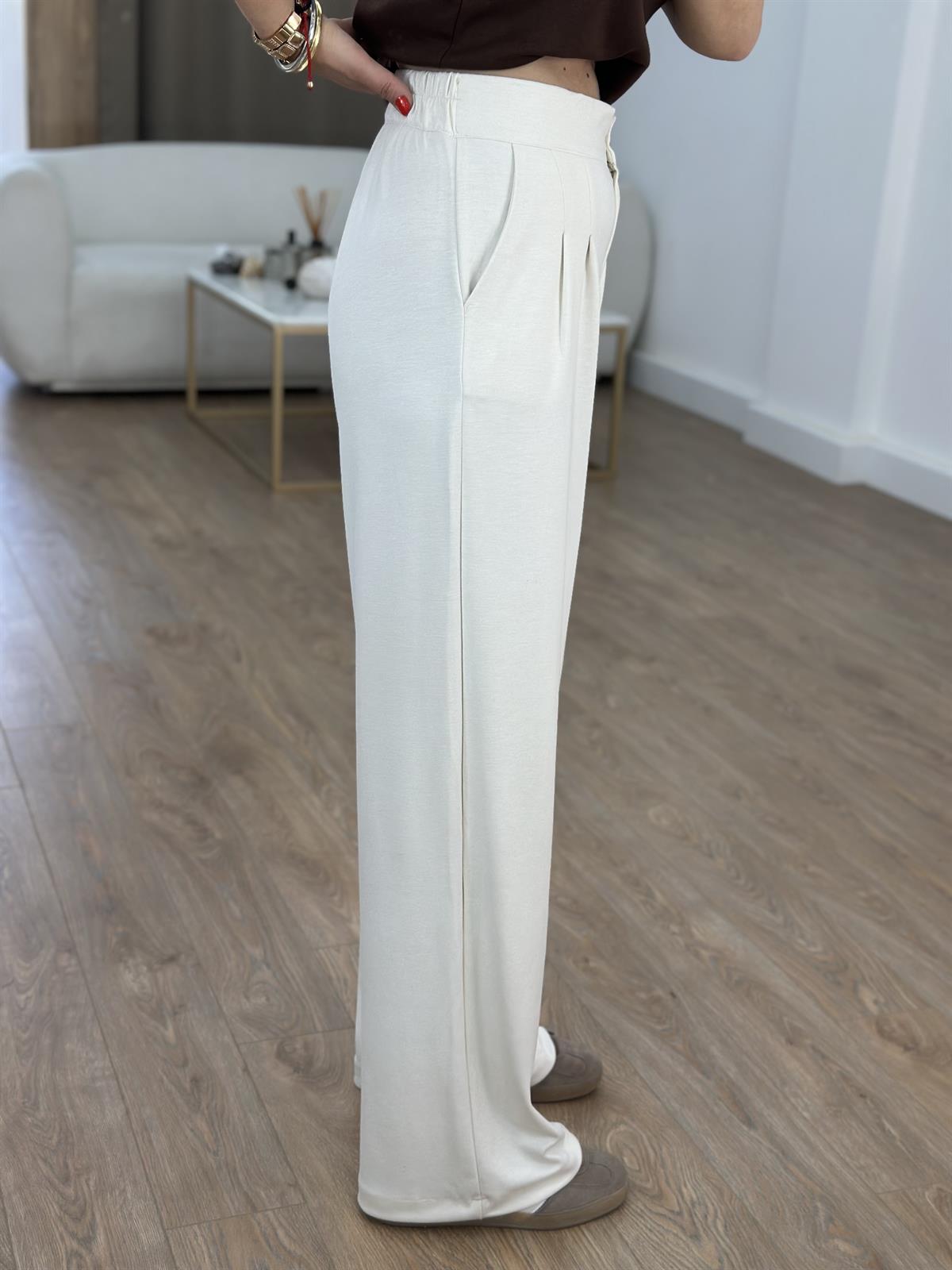 Orjinal Marka Modal Pantolon - Ekru