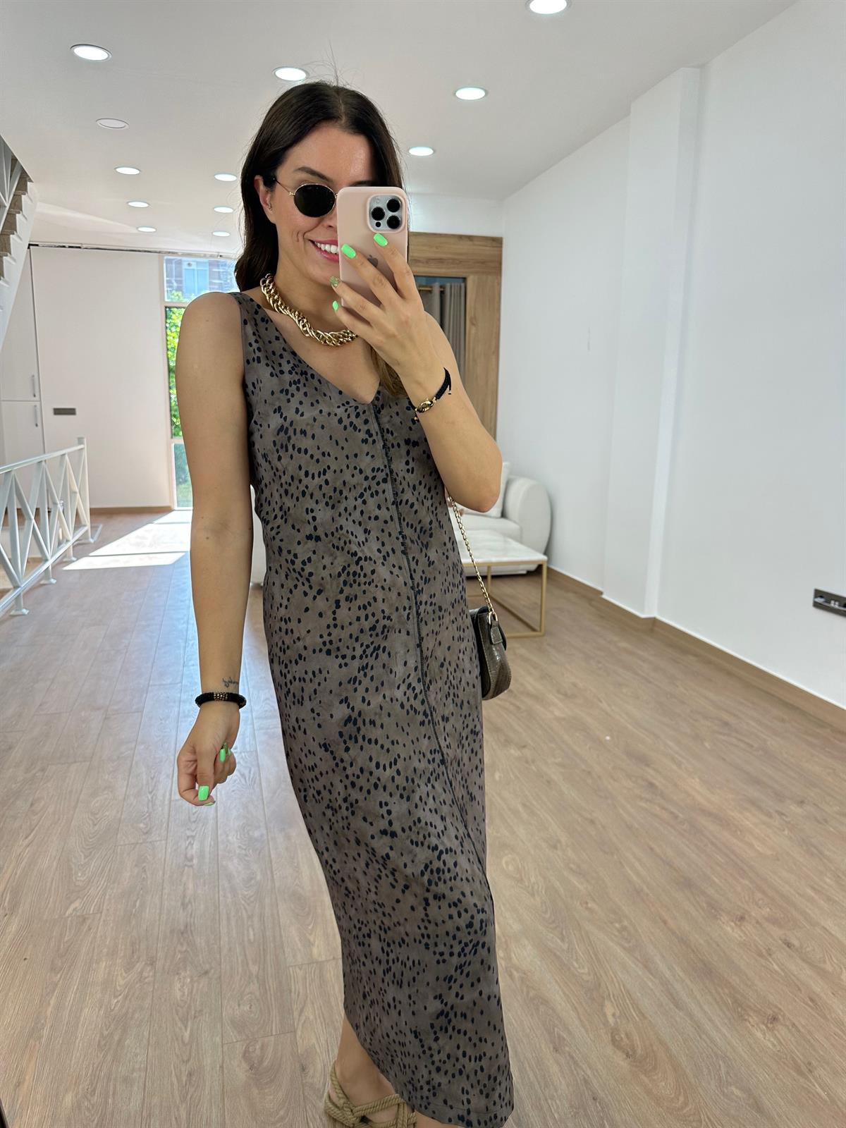 Orjinal Marka Model Desenli Elbise-Haki