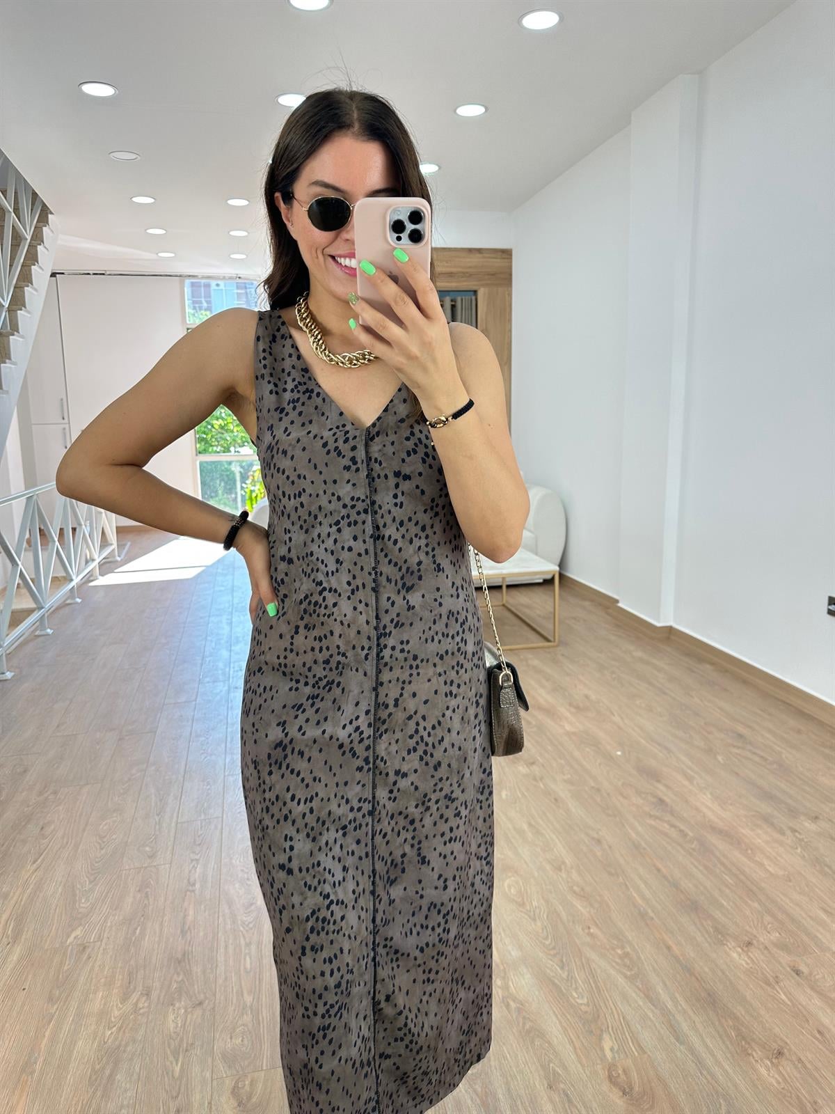 Orjinal Marka Model Desenli Elbise-Haki