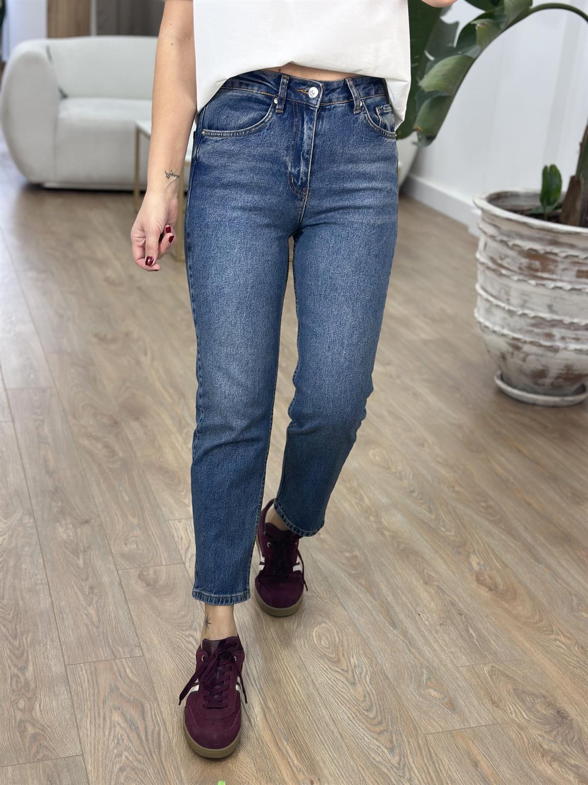 Orjinal Marka Mom Jean - Lacivert