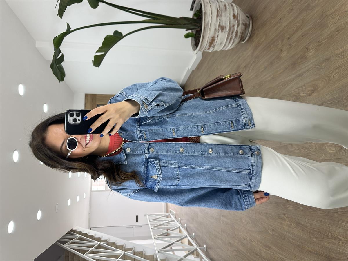 Orjinal Marka Oversize Denim Ceket