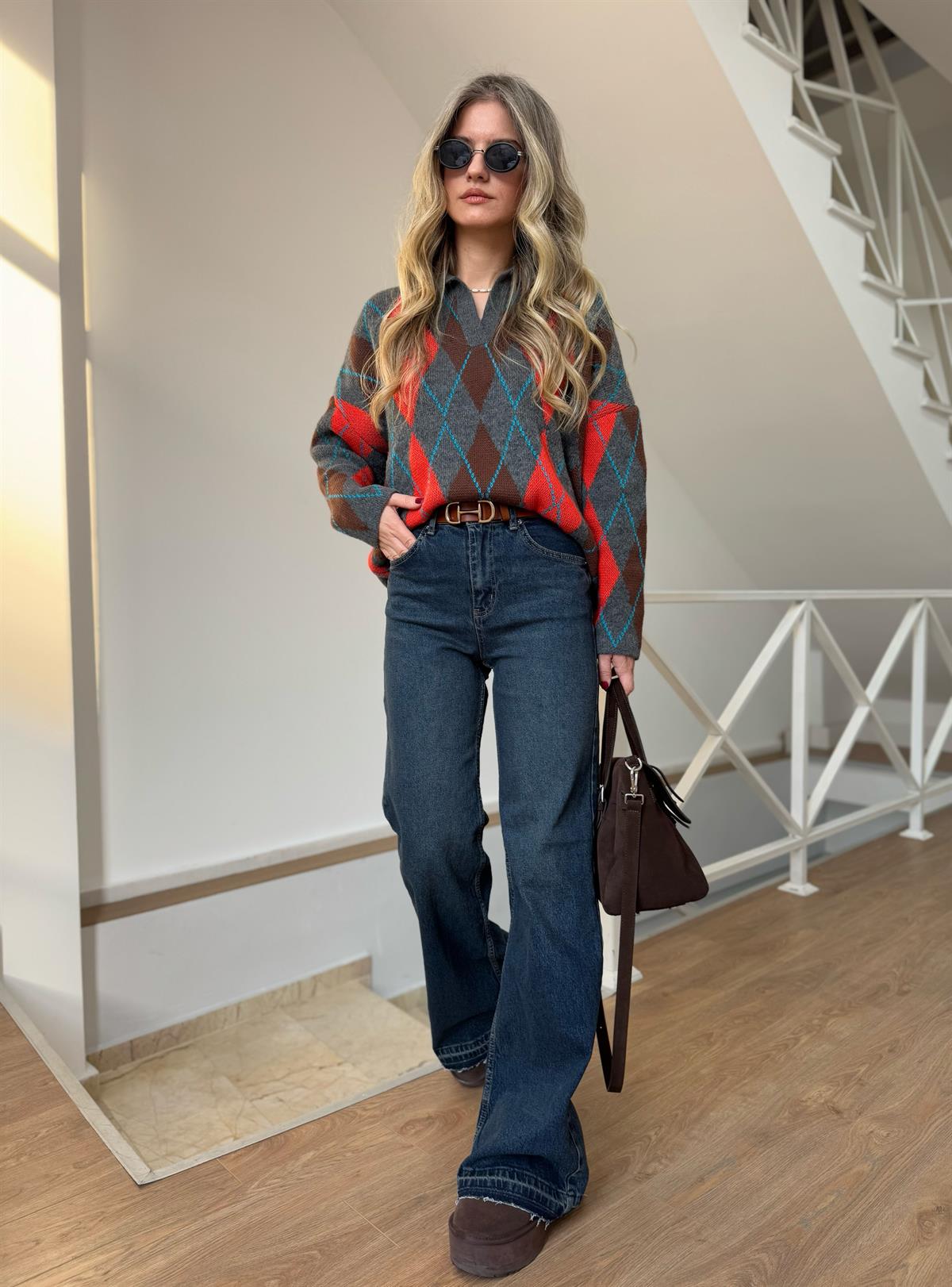 Orjinal Marka Wide Leg Jean - Lacivert