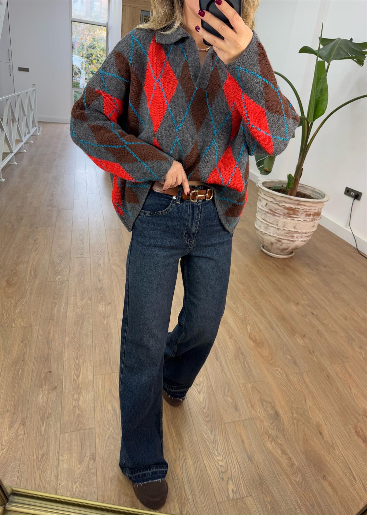 Orjinal Marka Wide Leg Jean - Lacivert