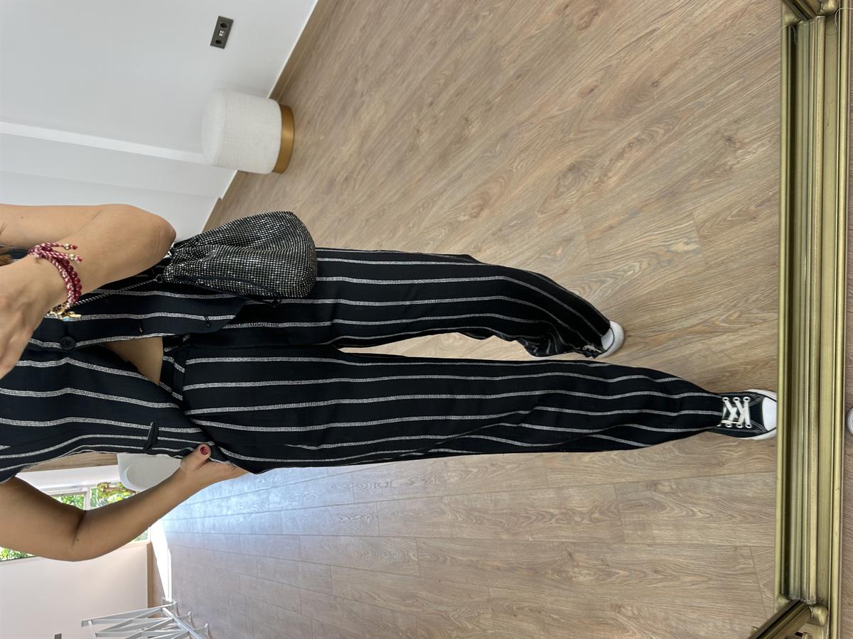 Orjinal Marka  Yelekli KetenTakım-Siyah