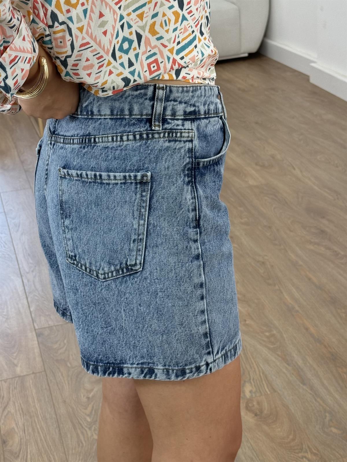 Orta Bel Denim Şort