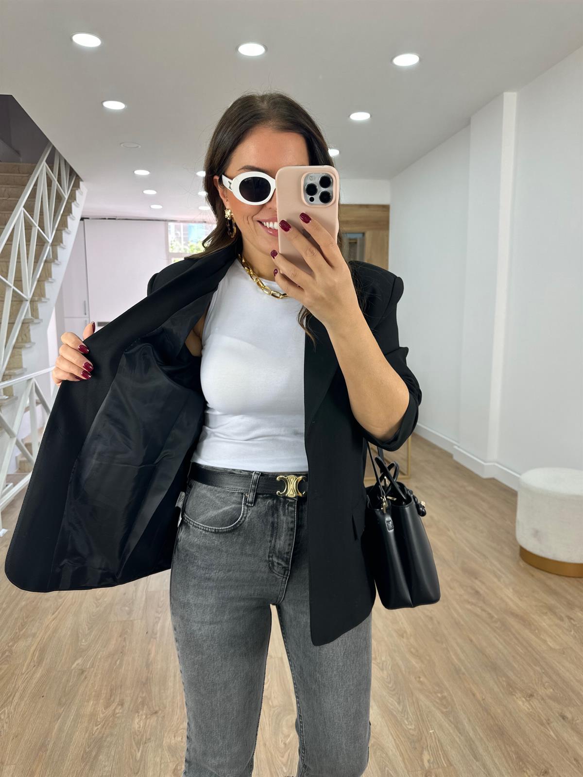 Oversize Blazer Ceket-Siyah